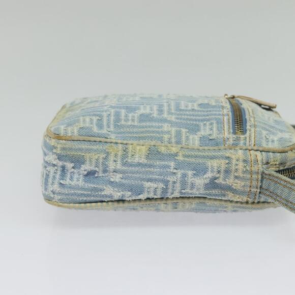 FENDI Zucca Canvas Shoulder Bag Denim Light Blue Gold - Picture 5 of 12